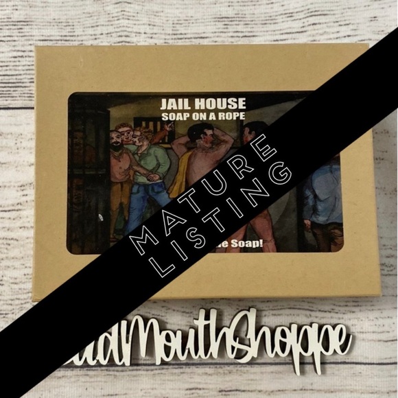 Gag Gift Jailhouse Soap on a Rope and Handcuffs Gift Set - Picture 1 of 4